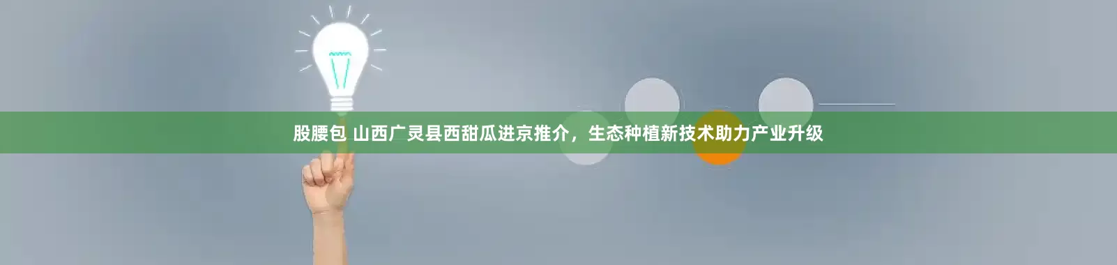 股腰包 山西广灵县西甜瓜进京推介，生态种植新技术助力产业升级