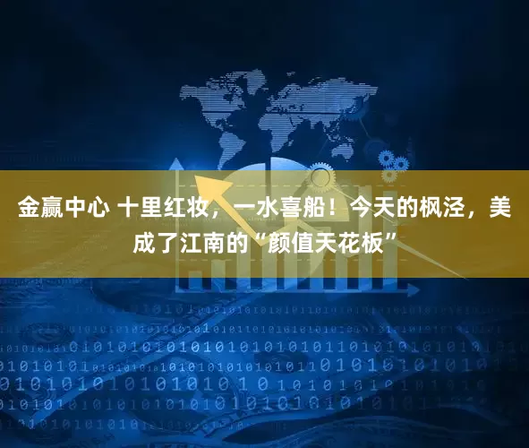 金赢中心 十里红妆，一水喜船！今天的枫泾，美成了江南的“颜值天花板”